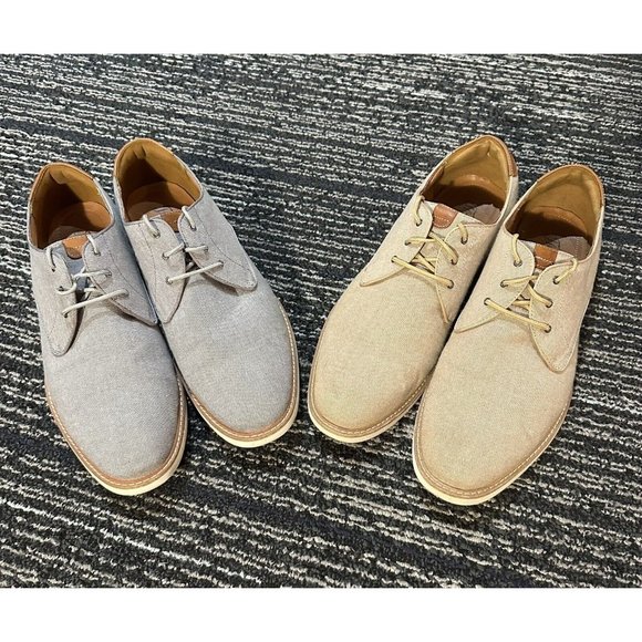 Other - 2 Pairs MENS FLORSHEIM HIGHLAND CANVAS PLAIN‎ TOE OXFORDS  SIZE 13M
